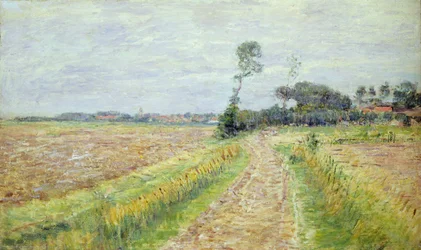 Holland, Landschaft mit geernteten Feldern, 1890
